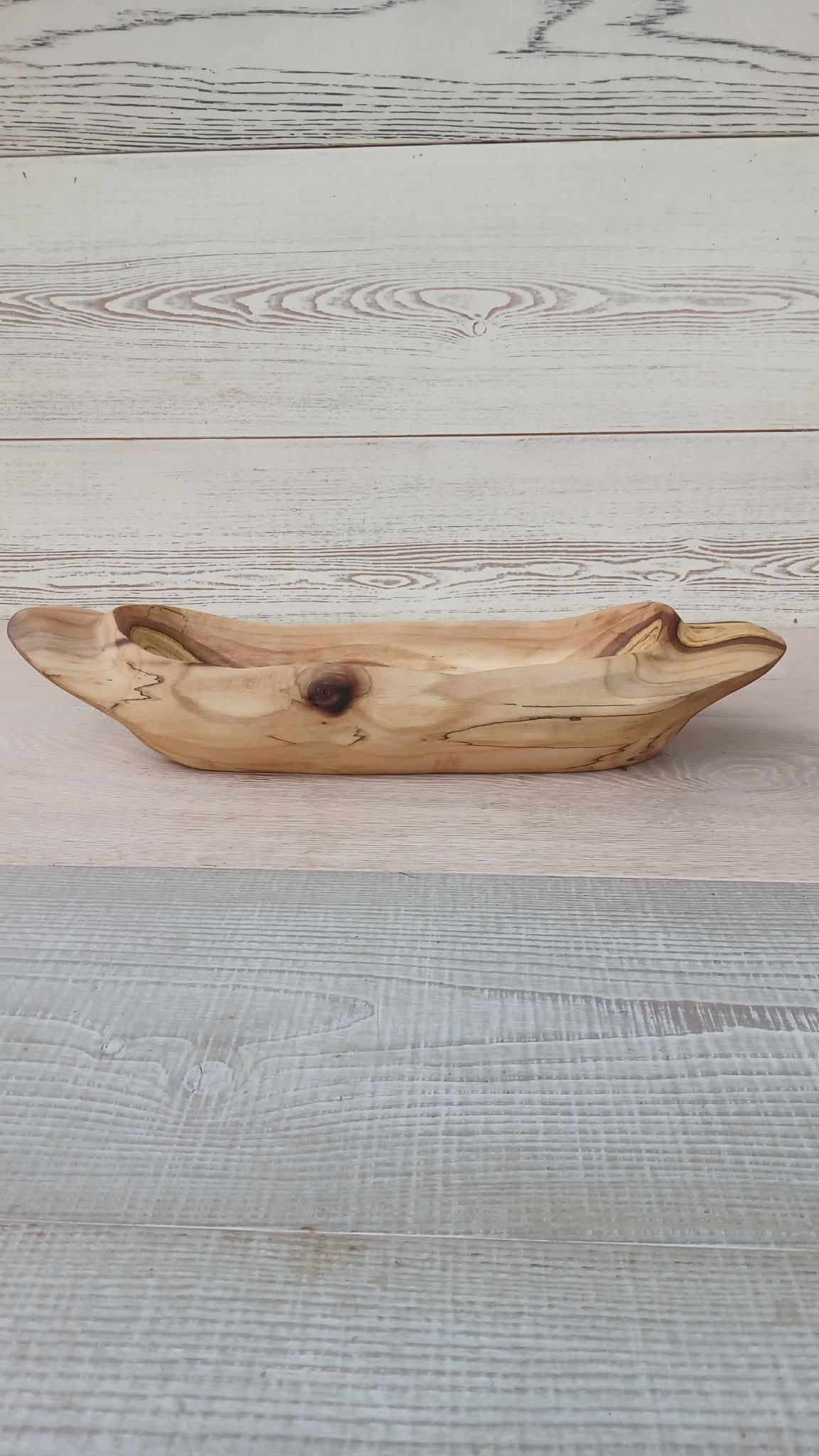 Handmade Walnut Wooden Bowl: Rustic Serving Platter, Fruit & Salad — image 5