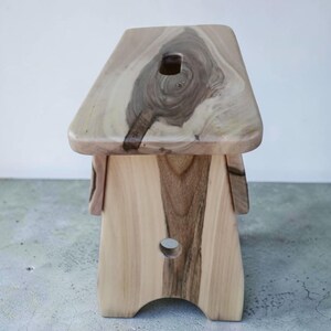 Handmade Walnut Milking Stool: Rustic Garden Step Stool image 5