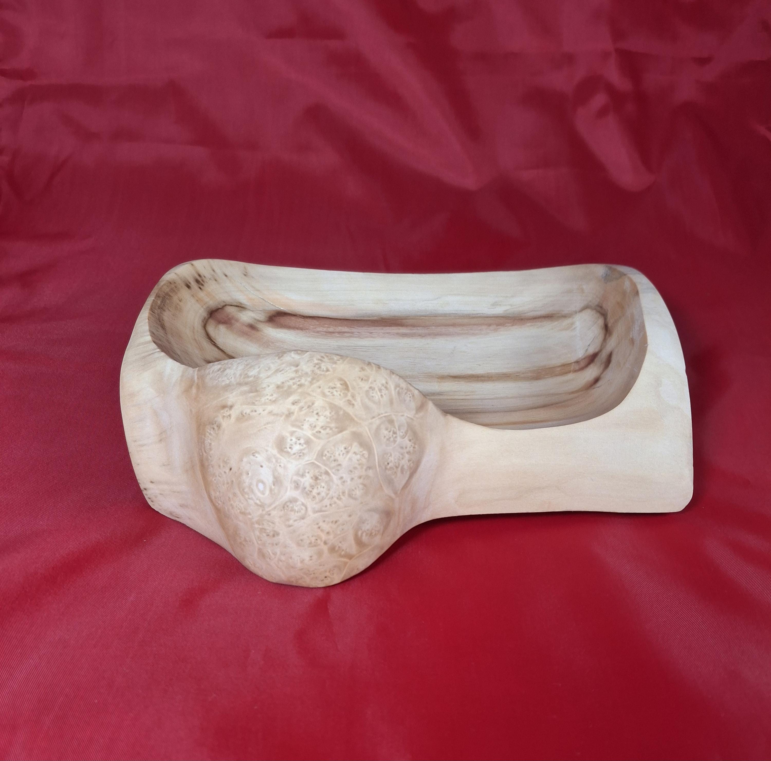 Handmade Burl Maple Bowl: Rustic Wooden Tableware — image 2
