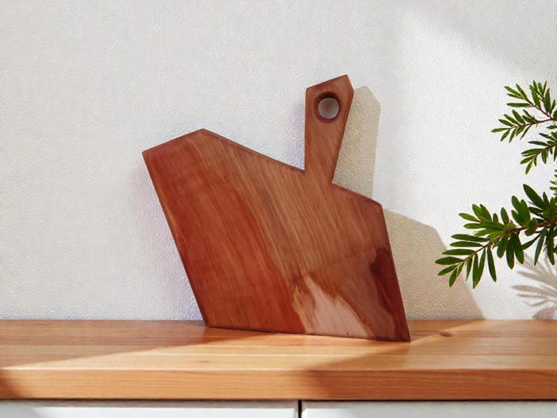 Handmade Chopping Boards: Rustic Cheese & Charcuterie Serving Platter Pear 22х18x2
