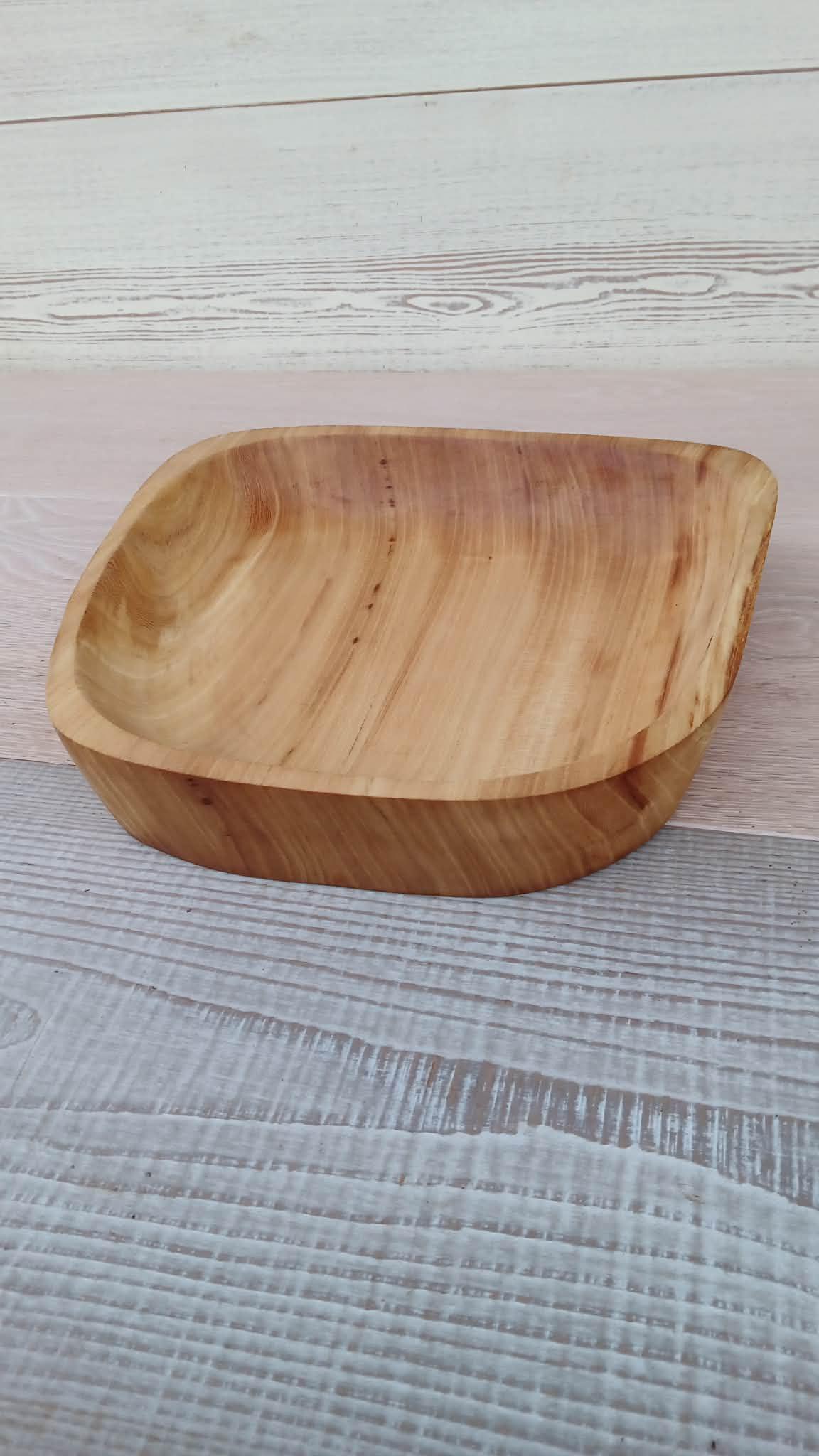 Wooden Bowls, Trinket Dish, Handmade Pear and Olive Wood Bowl — image 3