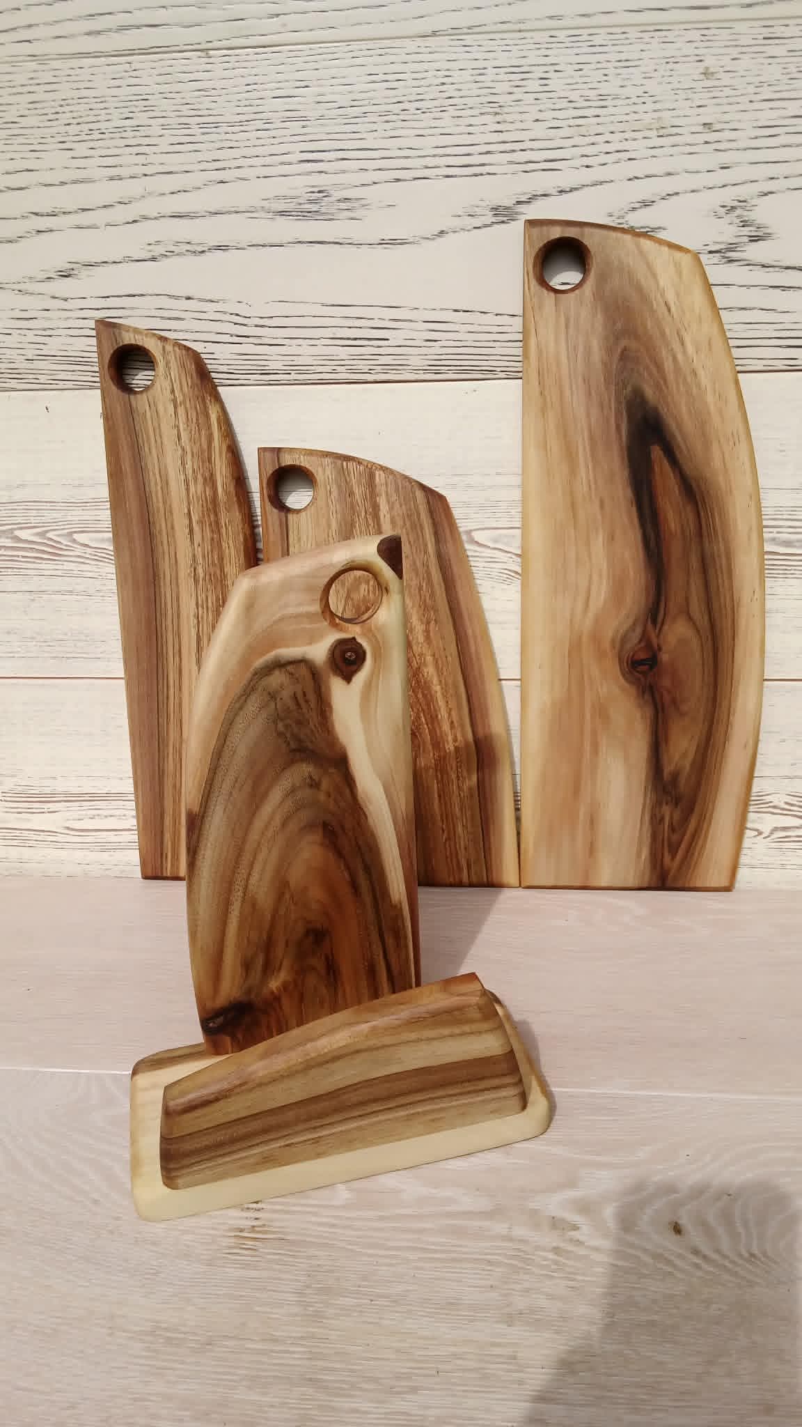 Sets Walnut Wood Chopping Board: Handmade Wooden Cutting Board, Rustic Serving Platter — image 8