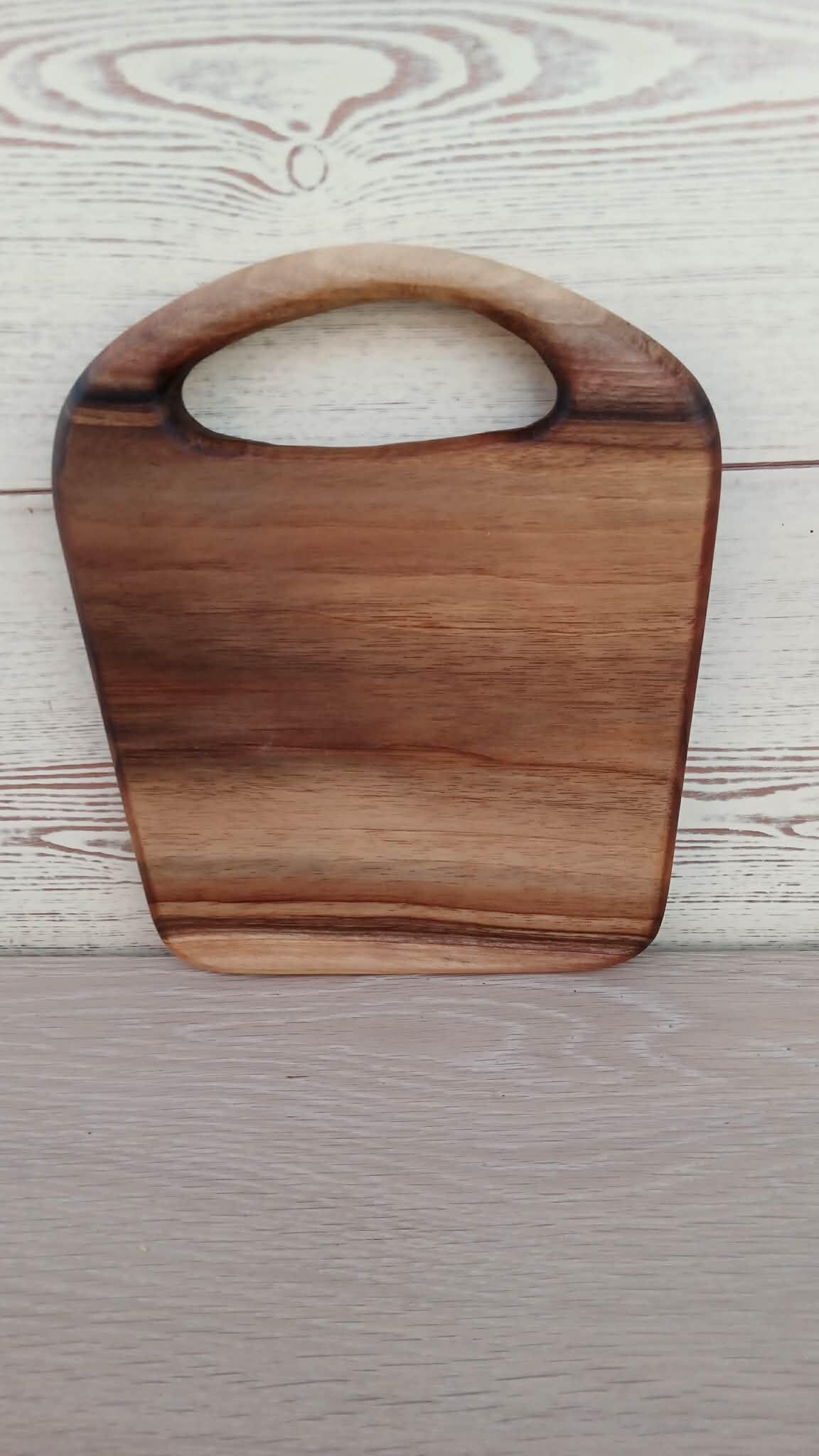 Handmade Walnut Wooden Chopping Board: Rustic Cutting Cheese Board — image 3