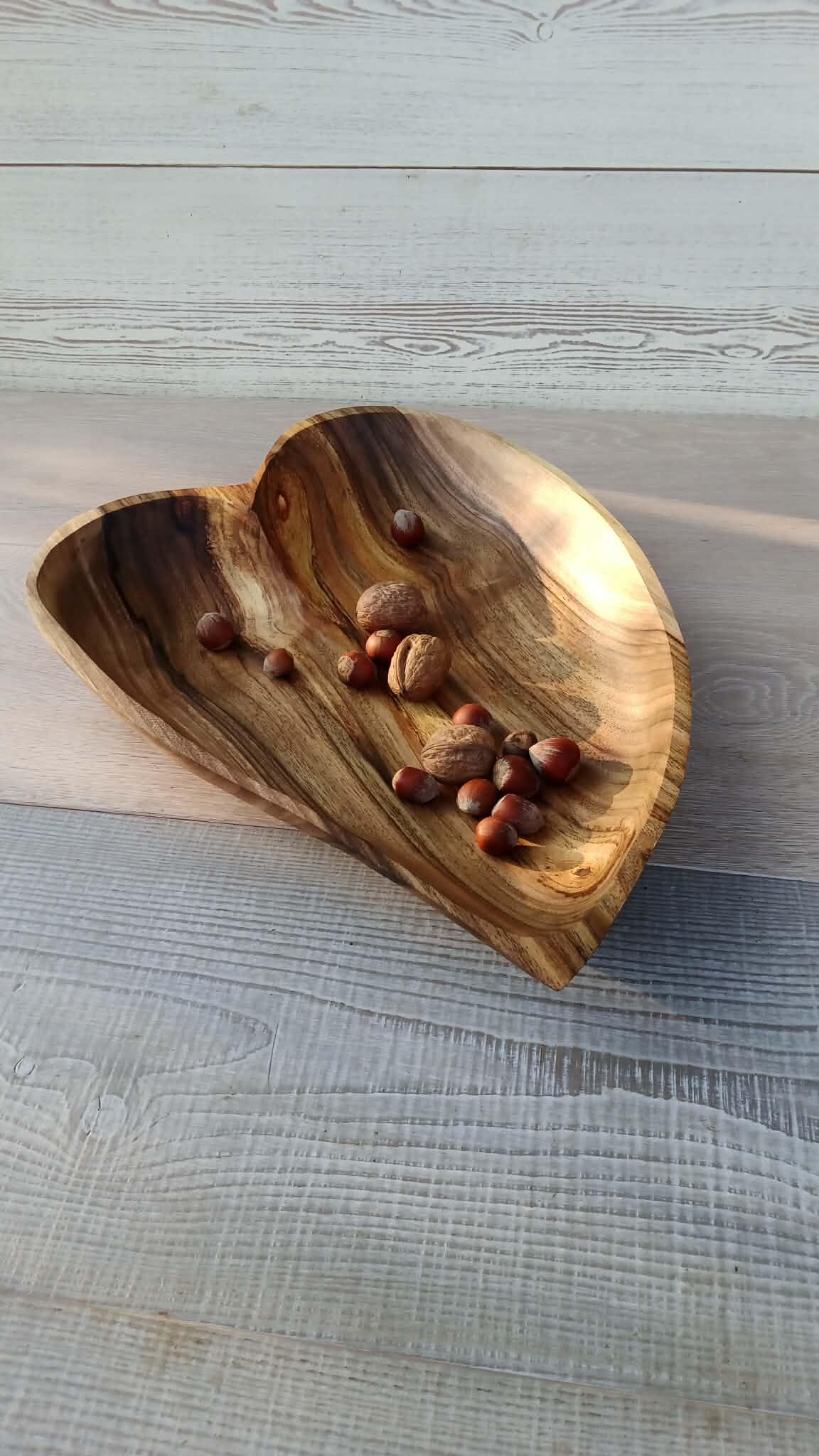Handmade Wooden Trinket Bowls: Carved Wood Jewelry Tray, Serving Dish. Valentines Day Gift — image 10