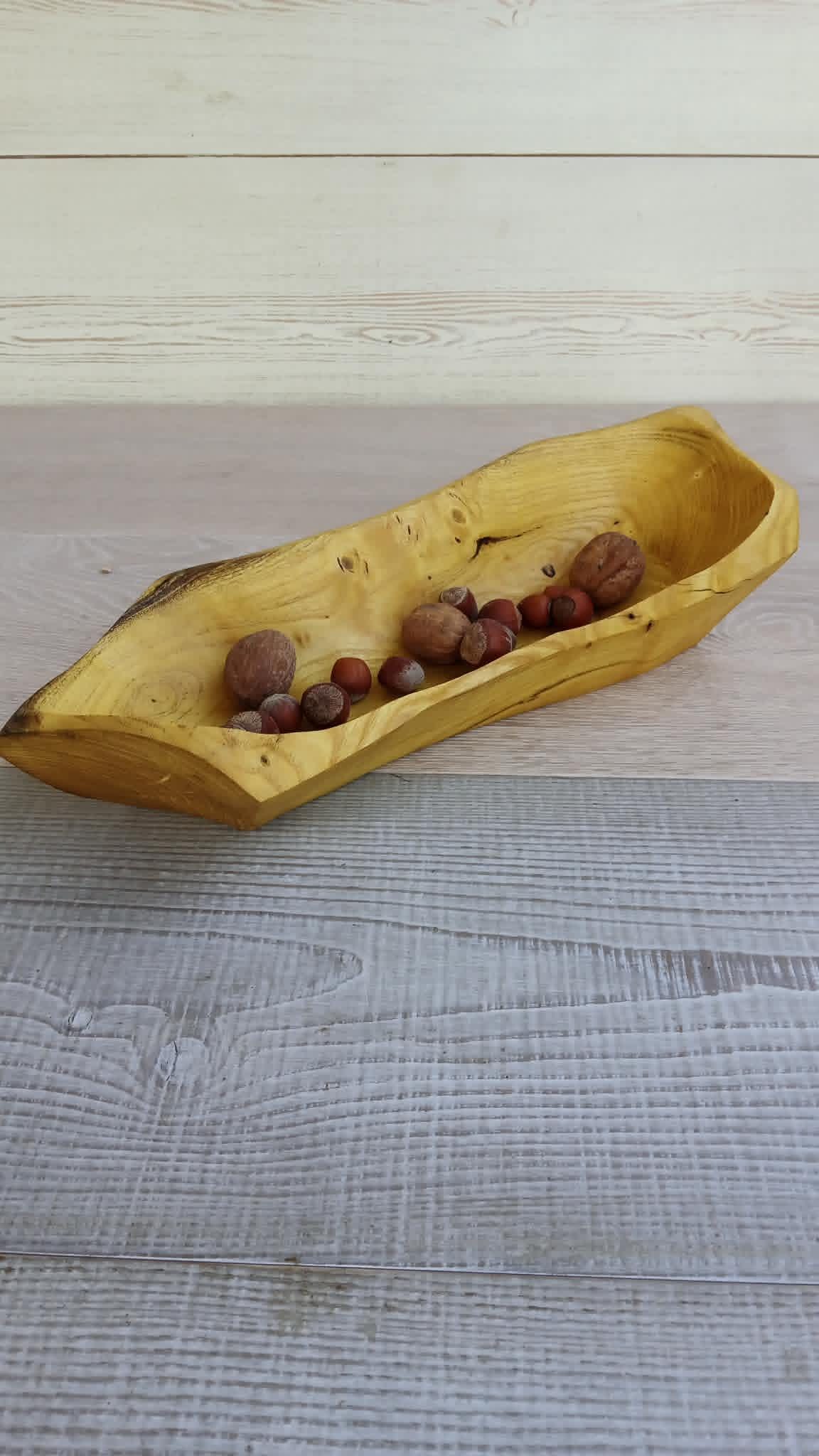 Handcarved Mulberry Wood Bowl: Wooden Scullpture, Rustic Decor — image 7