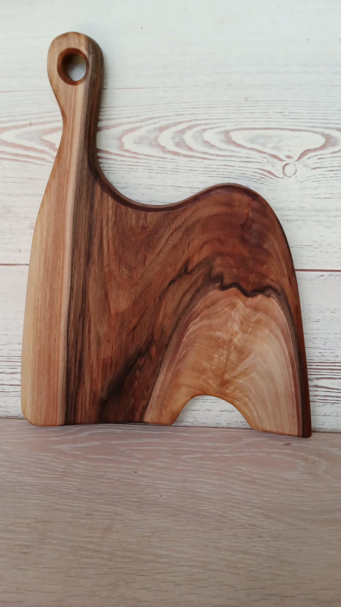 Handmade Walnut Wood Chopping Board: Rustic Cutting Cheese Board — image 3