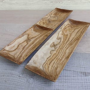 Rustic Wooden Bowls: Handmade Wood Serving Platter, Trinket Dish image 6