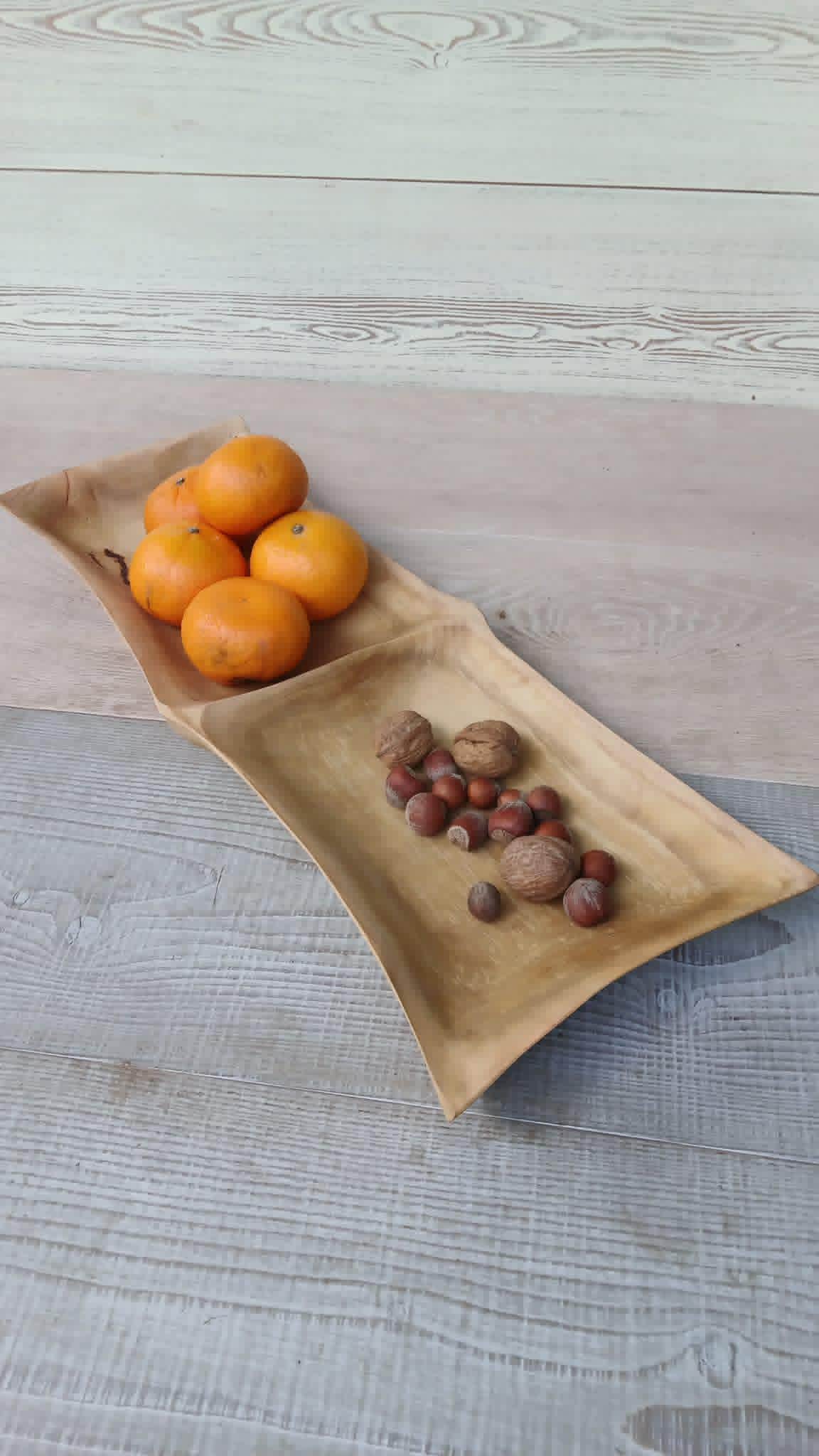 Hand Carved Pear Wood Bowl: Rustic Salad, Fruit, Eco-Friendly Wooden Bowl — image 4