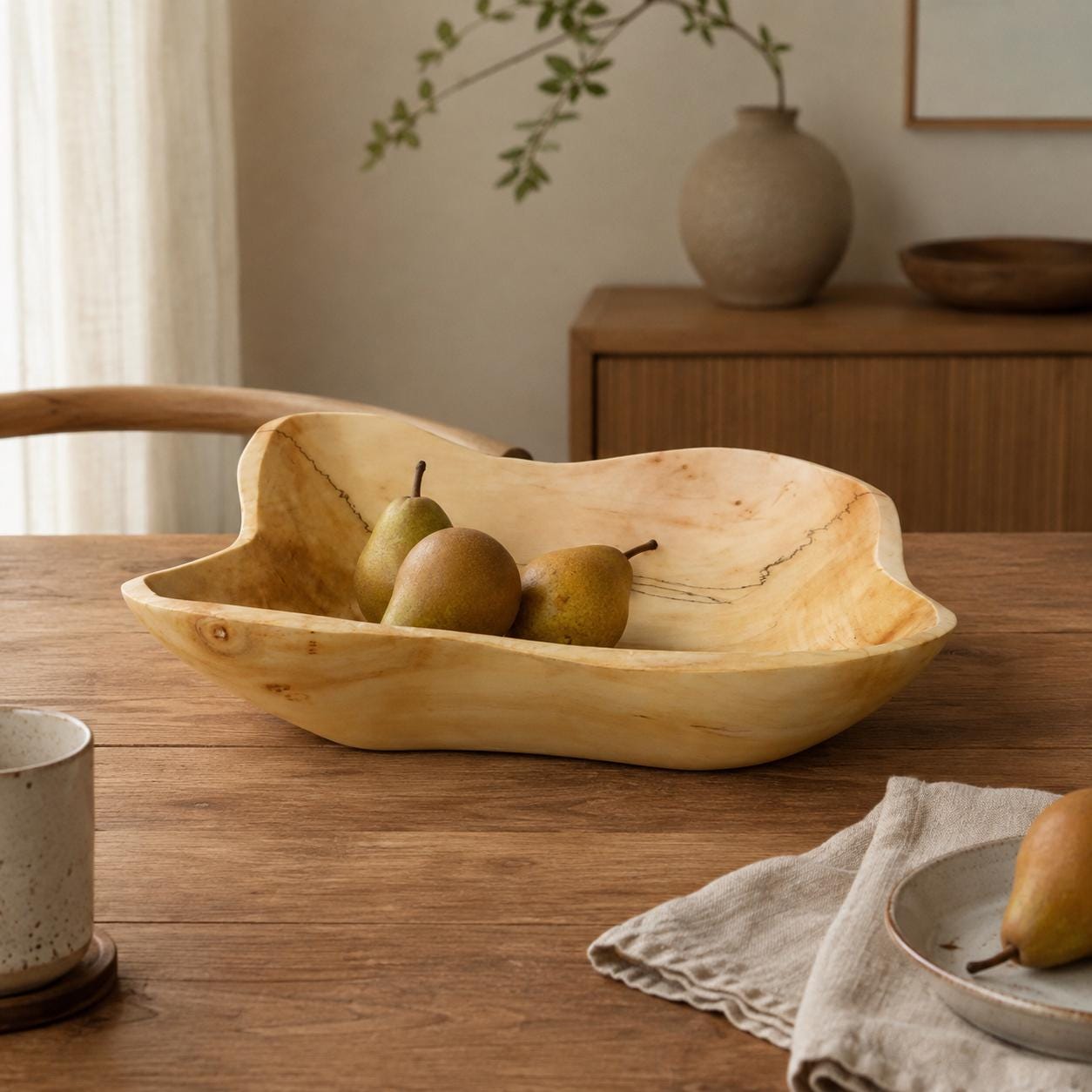 Handmade Rustic Walnut and Maple Bowl