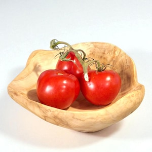 Ciotola rustica in noce e acero fatta a mano: ciotola da portata in legno unica