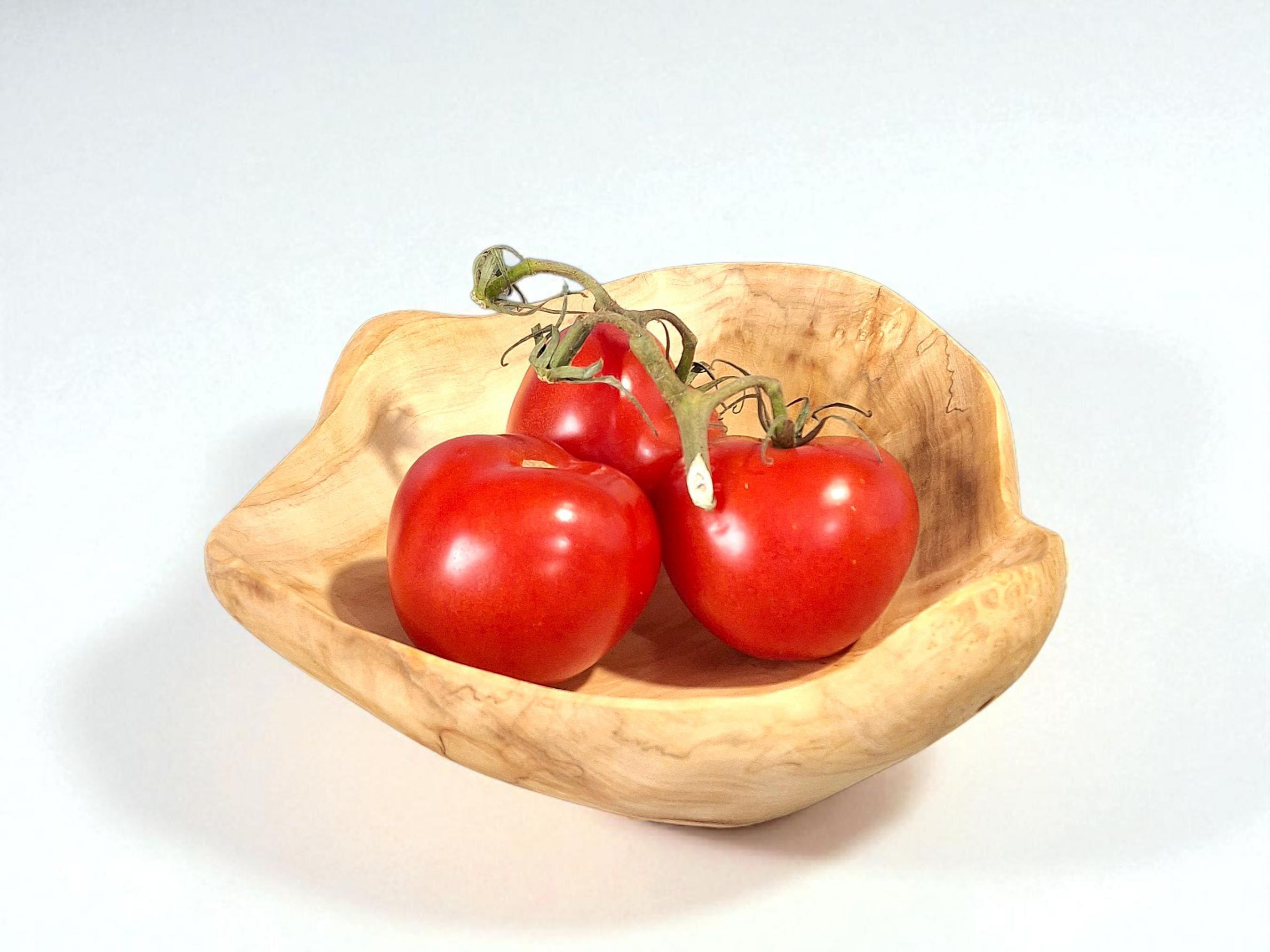 Handmade Rustic Walnut and Maple Bowl: Unique Wooden Serving Bowl