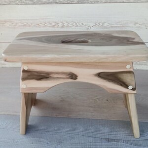 Handmade Walnut Milking Stool: Rustic Garden Step Stool image 8