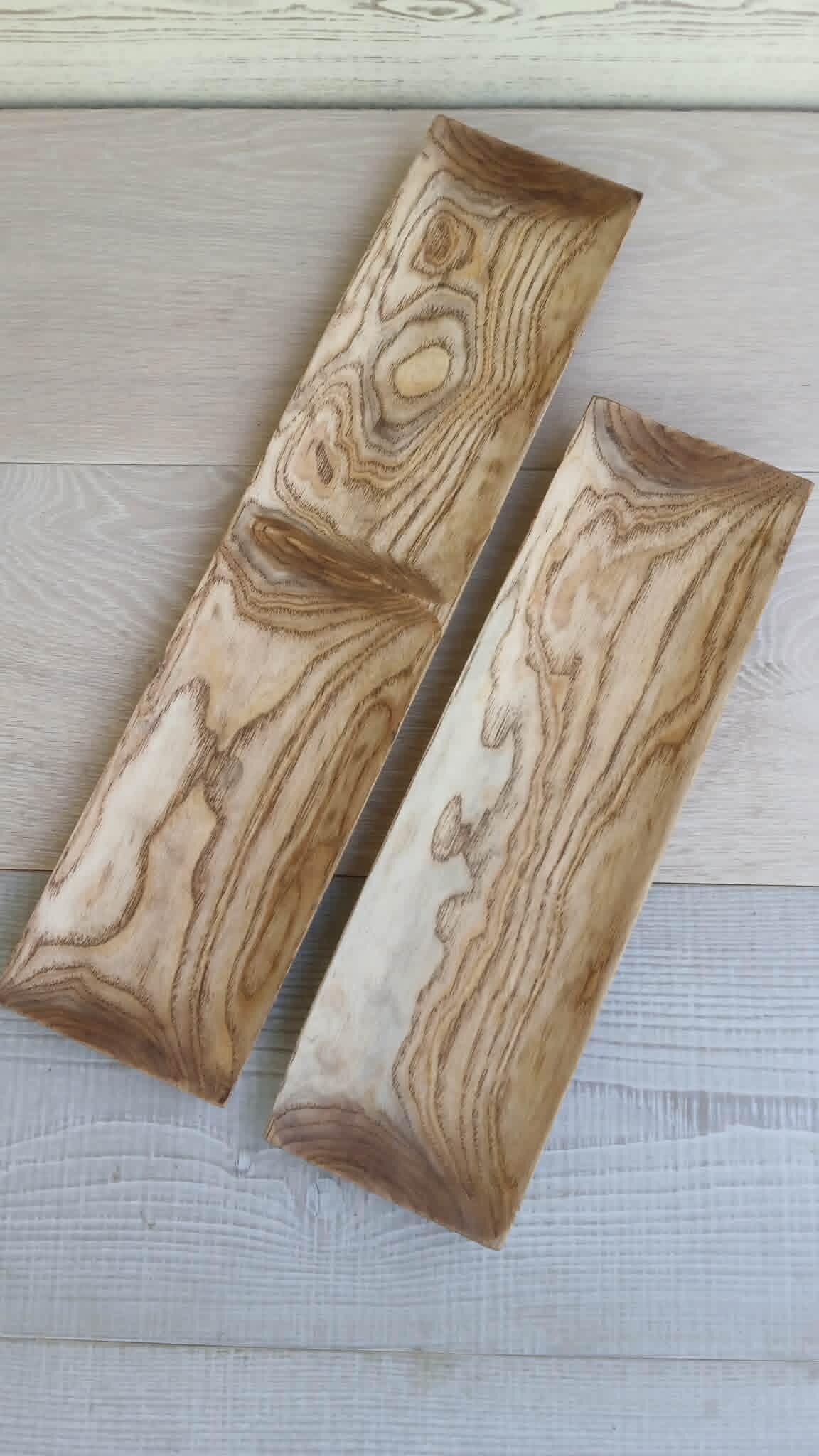 Rustic Wooden Bowls: Handmade Wood Serving Platter, Trinket Dish — image 3