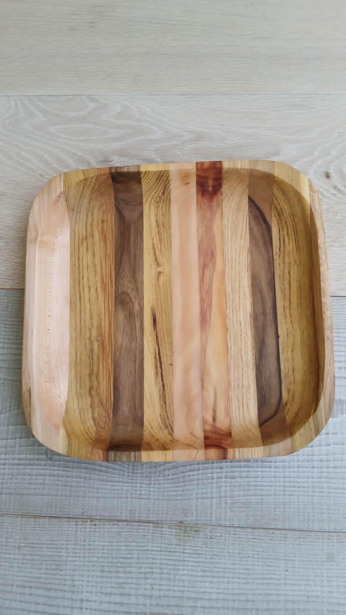 Handmade Wood Plates: Round Serving Bowl, Rustic Decor — image 5