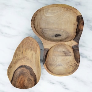 Walnuss Servierplatte: Rustikale Holzschale, osmanisches Tablett