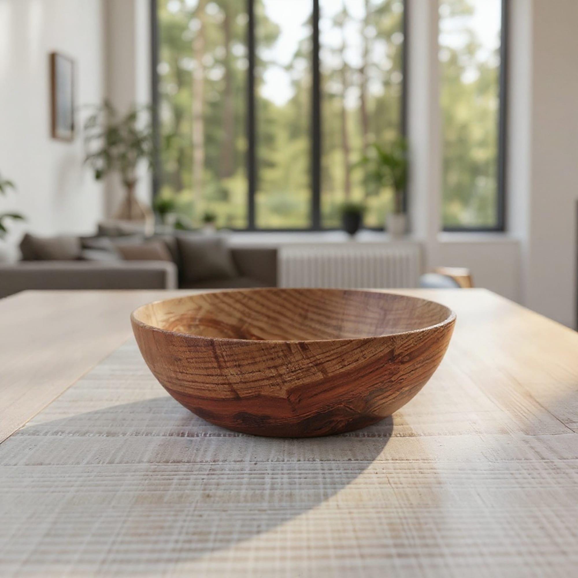 Handmade Set Oak Wood Plate (3 plates): Rustic Salad Bowls — image 4