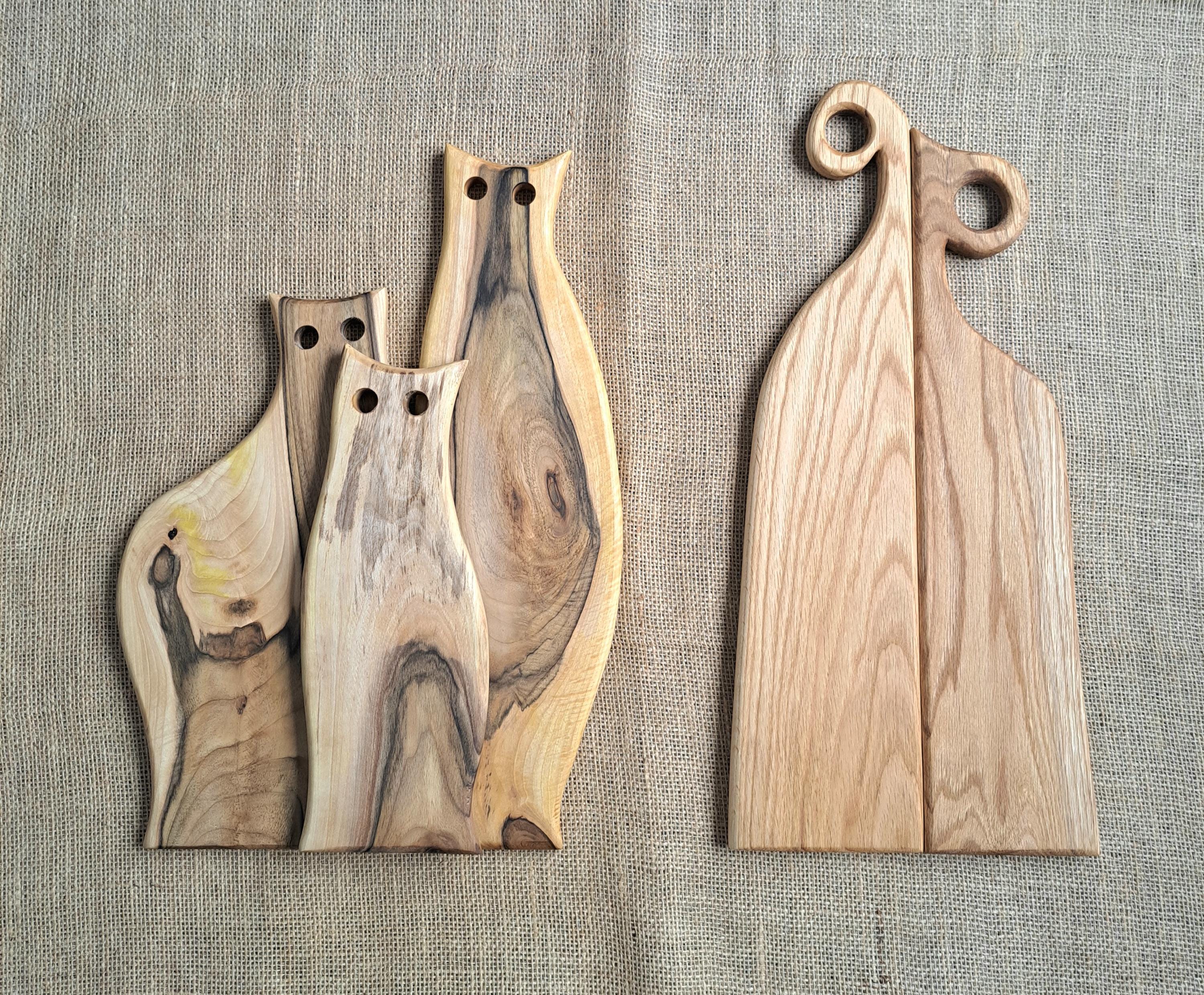 Sets Walnut Wood Chopping Board: Handmade Wooden Cutting Board, Rustic Serving Platter