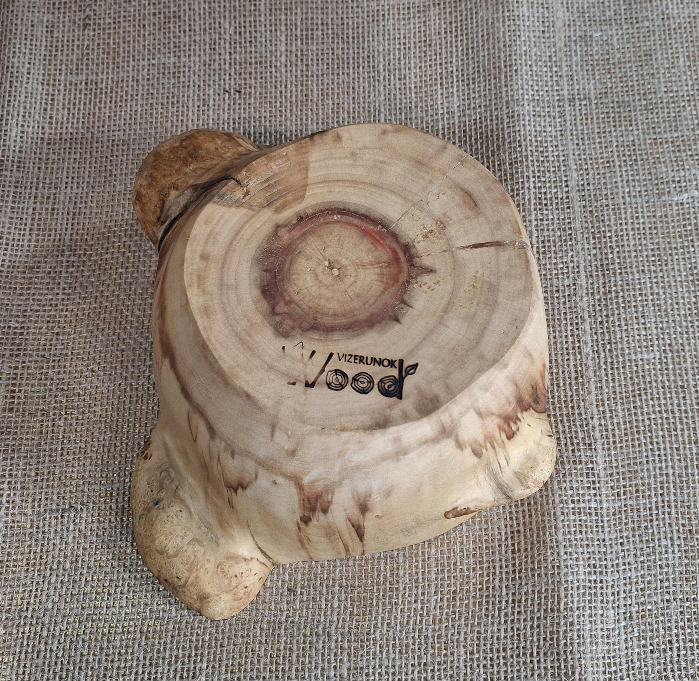 Handmade Burl Maple Wood Bowl: Rustic Farmhouse Decor — image 6