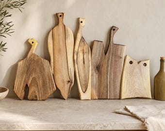 Tábuas de corte artesanais, tábua de picar, decoração rústica de fazenda