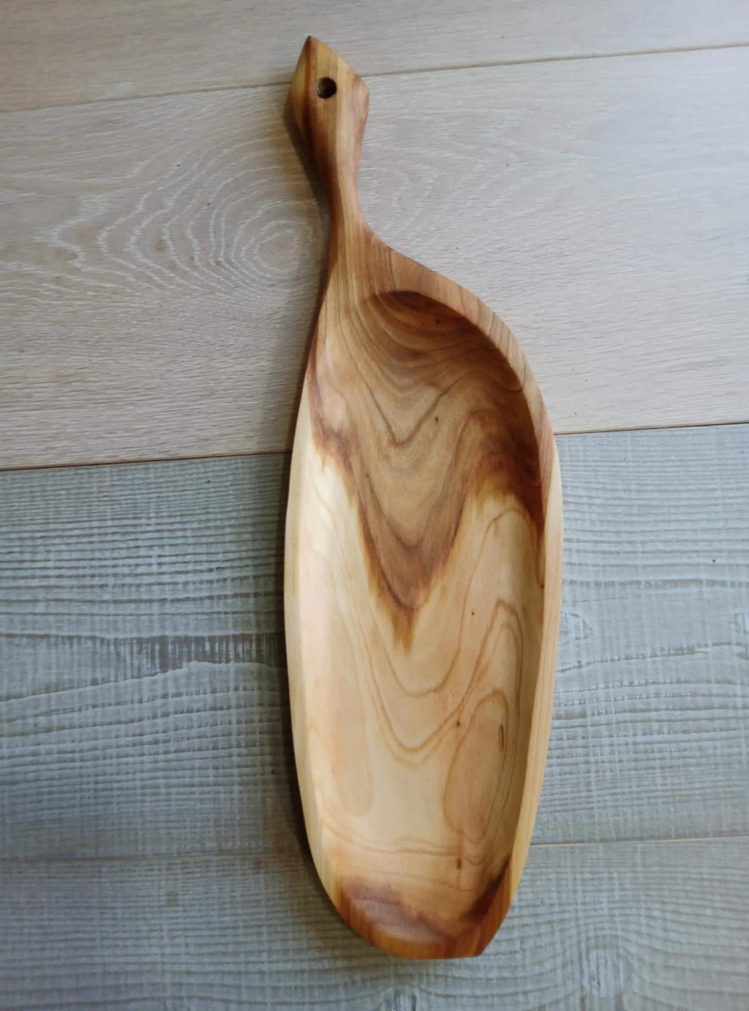 Handmade Cherry Wooden Bowl, Wood Serving Platters, Tapas Dish — image 6