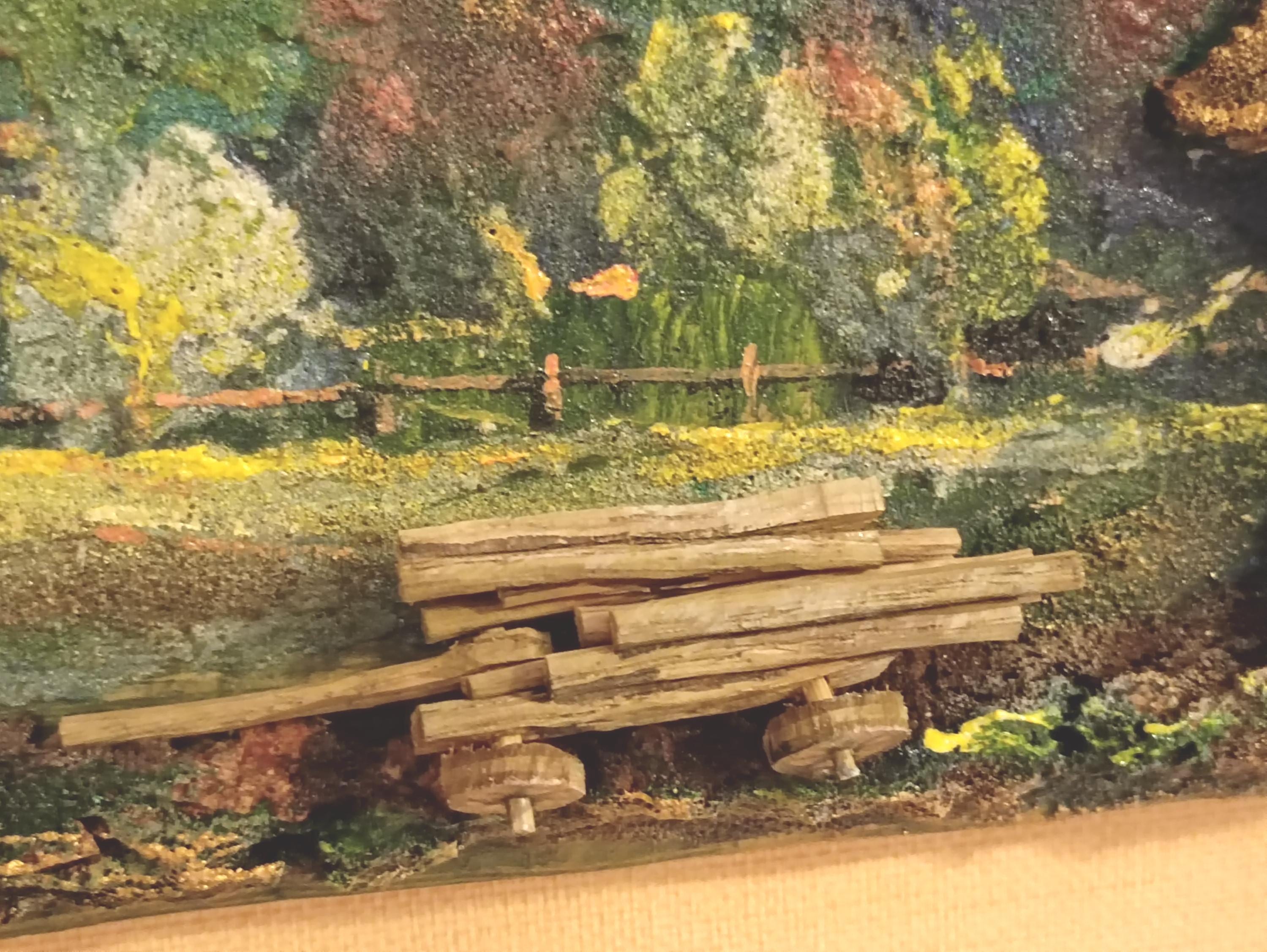 Rustic Countryside Landscape Wood Wall Art, Handmade 3D Wooden Wall Decor — image 7