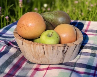 Teigschüssel aus gespaltener Birke, handgefertigte Holzschüssel