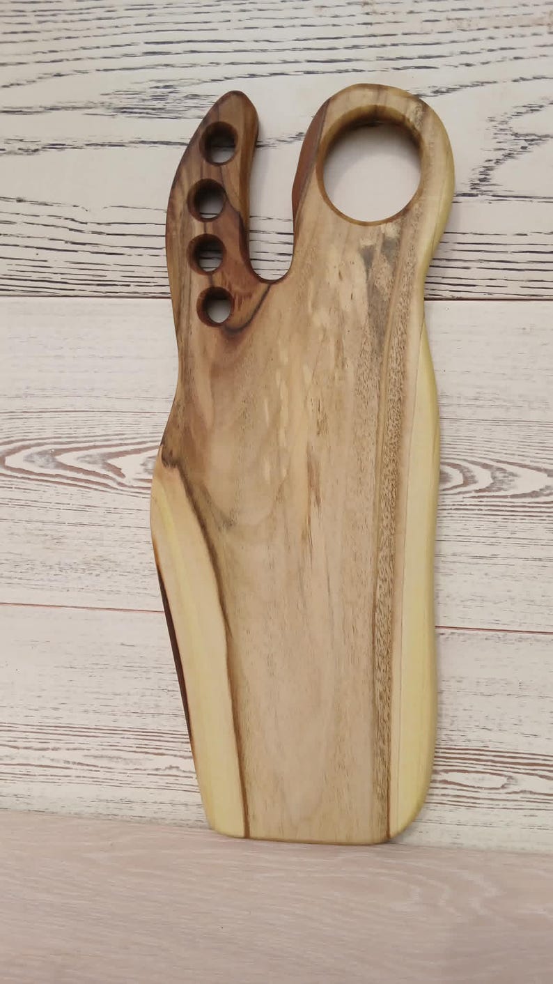 Handmade Walnut Wood Chopping Board: Rustic Cutting Cheese Board image 2