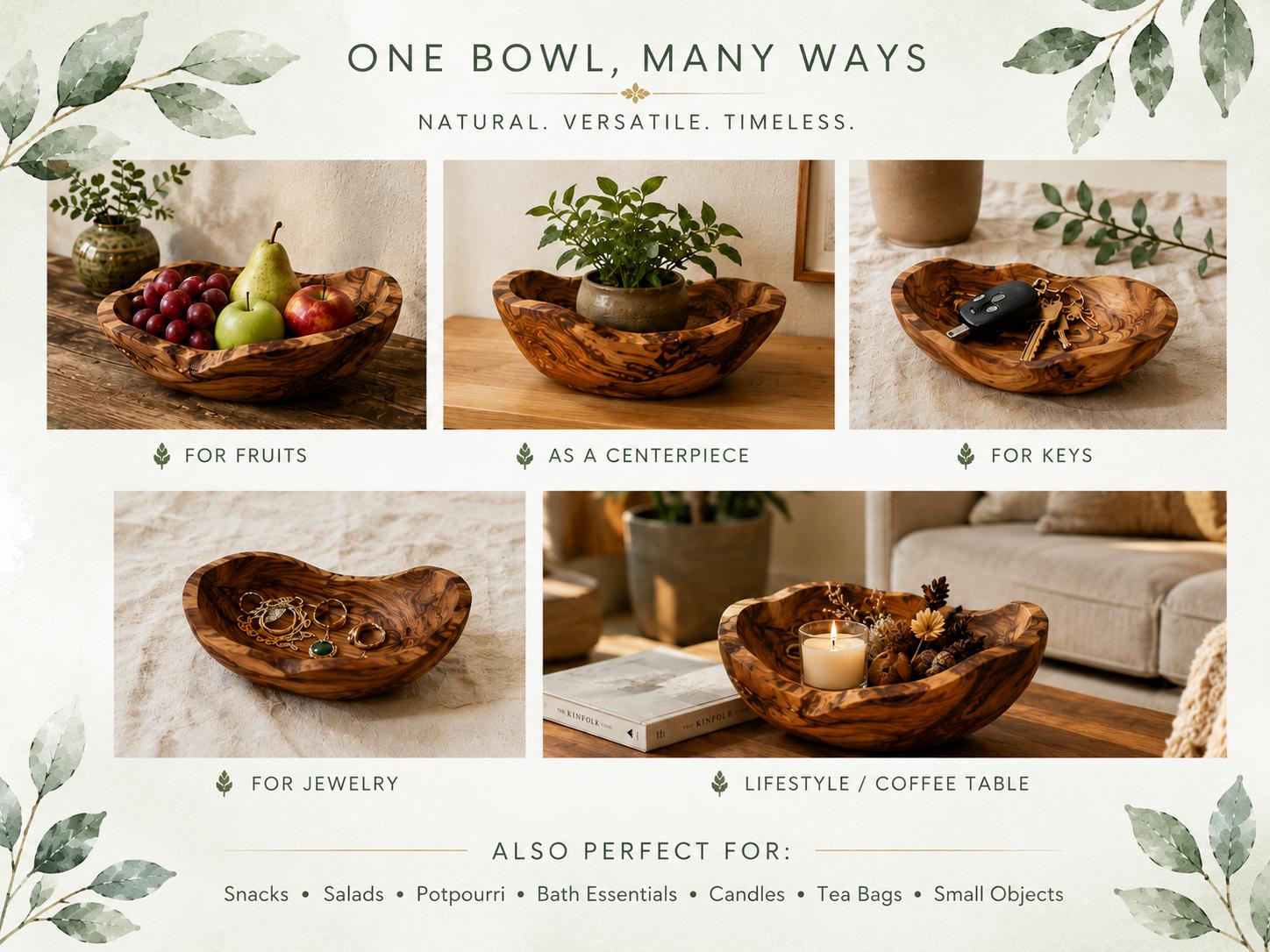 Handmade Wooden Bowl: Rustic Cottage Kitchen Decor — image 10