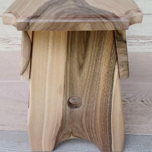 Handmade Walnut Milking Stool: Rustic Garden Step Stool image 13