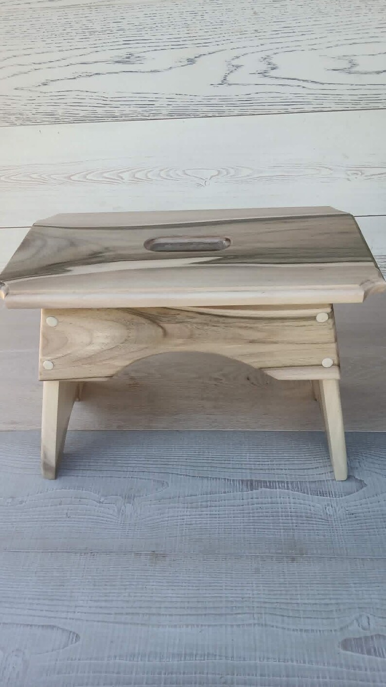 Handmade Walnut Milking Stool: Rustic Step Stool Plant Stand - Etsy UK