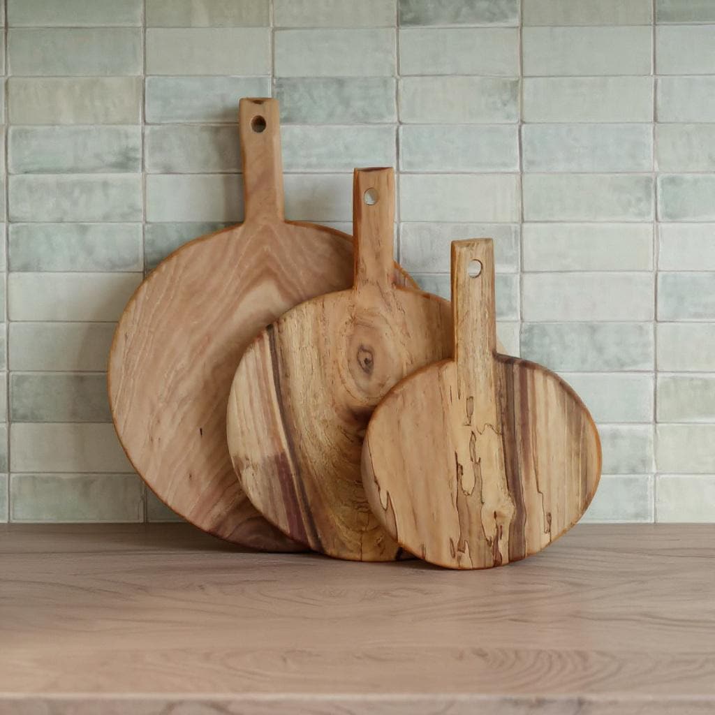 Handmade Walnut Chopping Serving Board Set, Rustic Charcuterie Cheese Boards — image 6
