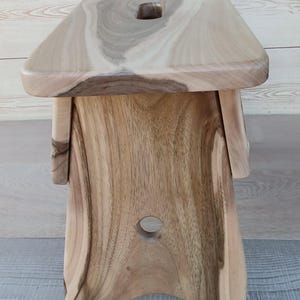 Handmade Walnut Milking Stool: Rustic Garden Step Stool image 6