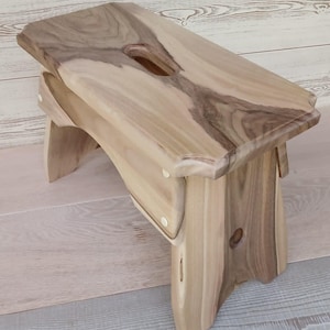 Handmade Walnut Milking Stool: Rustic Garden Step Stool image 12