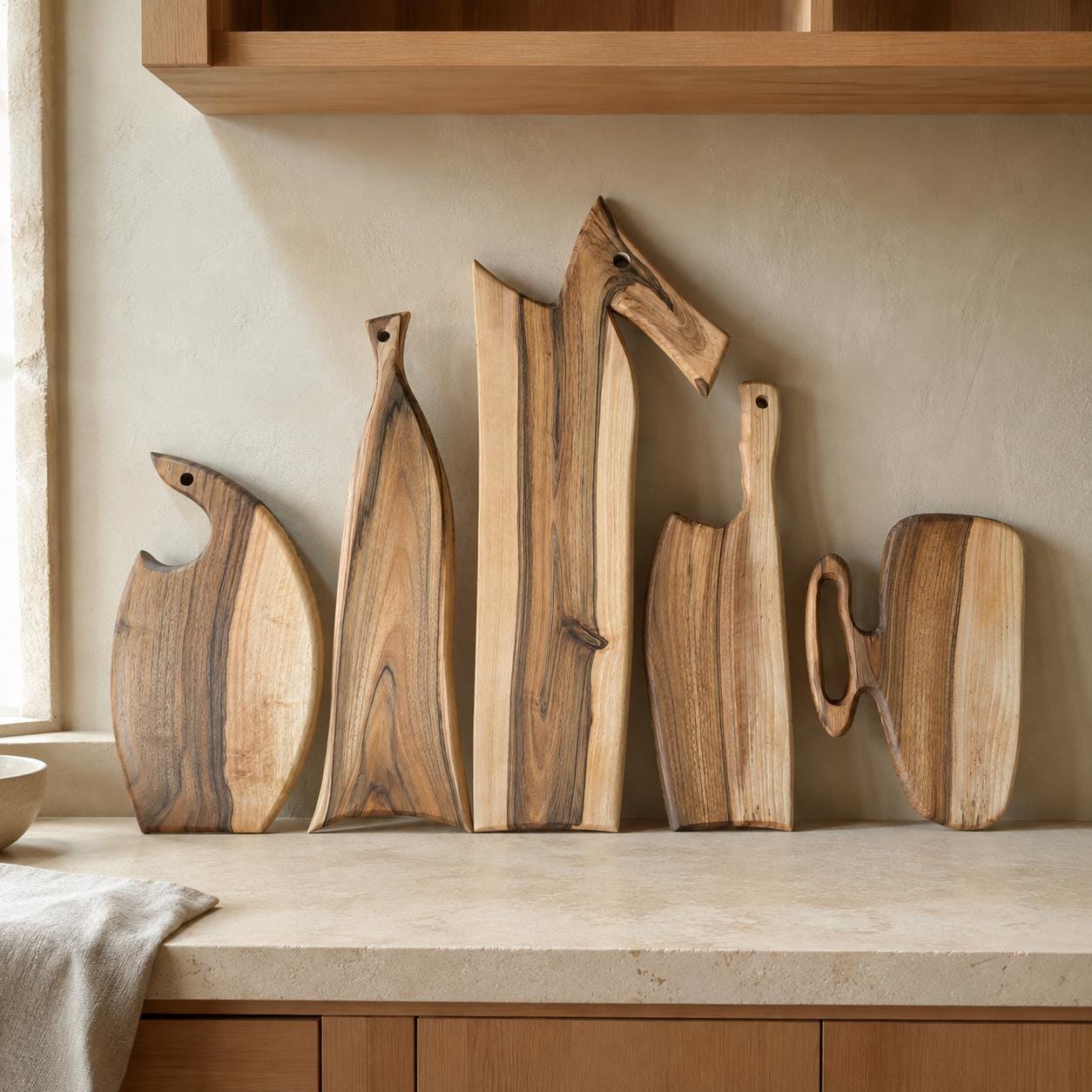 Handmade Walnut Wood Chopping Board: Rustic Cutting Cheese Board
