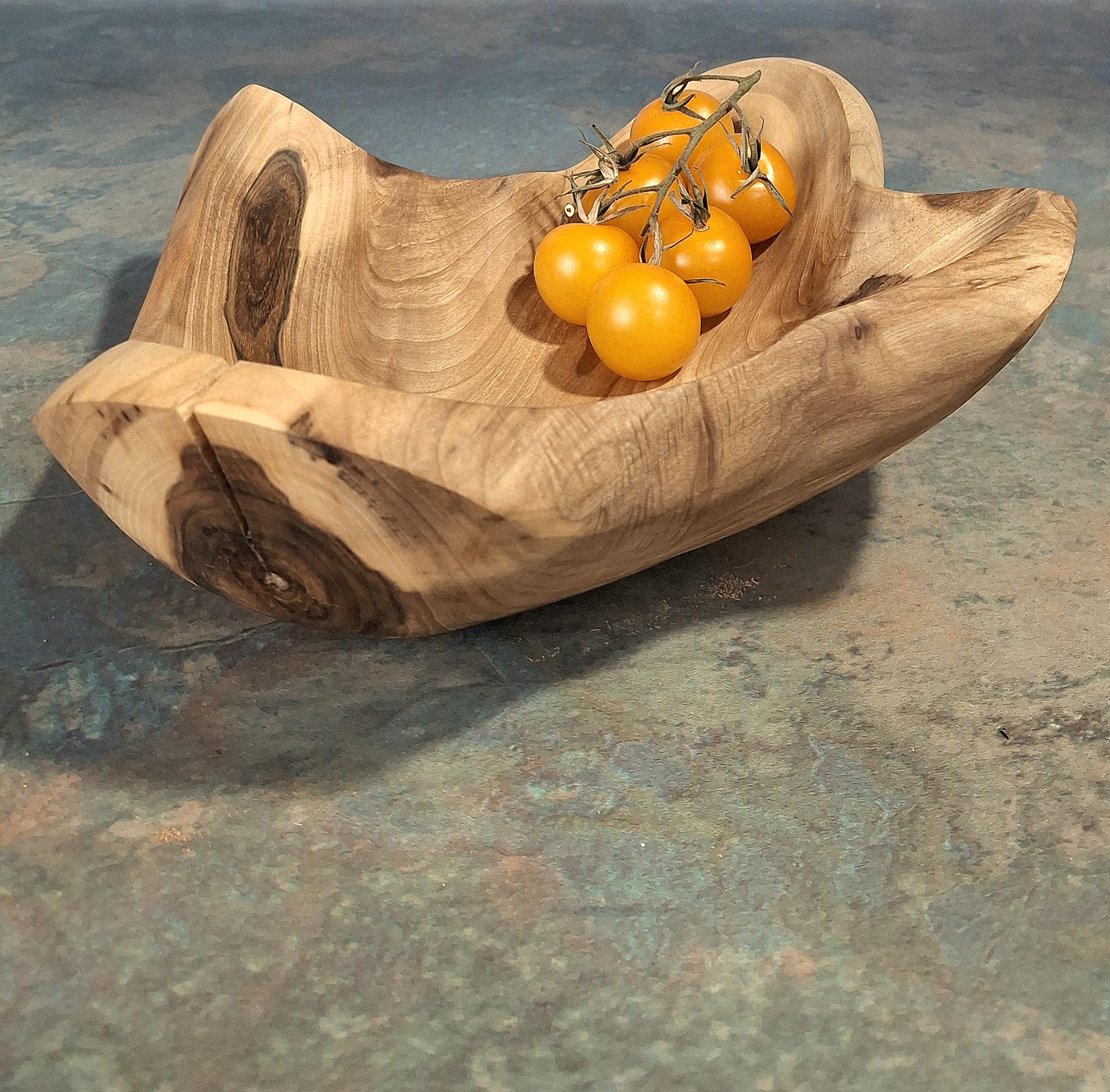 Handmade Rustic Walnut and Maple Bowl: Unique Wooden Serving Bowl — image 9