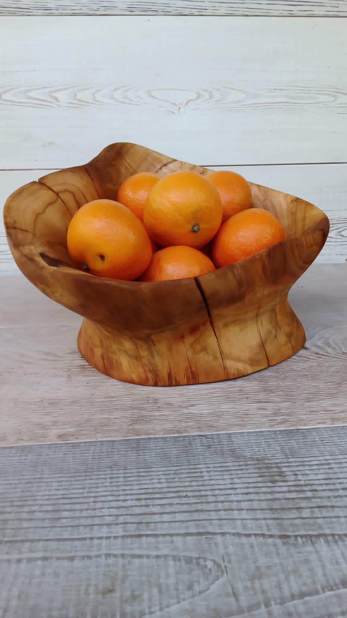 Hand Carved American Maple Root Burl Wooden Bowl: Rustic Serving Platter — image 8