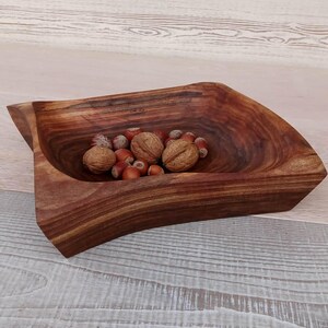 Wooden Bowls, Trinket Dish, Handmade Pear and Olive Wood Bowl image 9