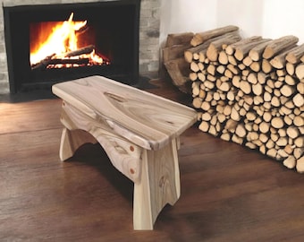 Handmade Walnut Milking Stool: Rustic Garden Step Stool