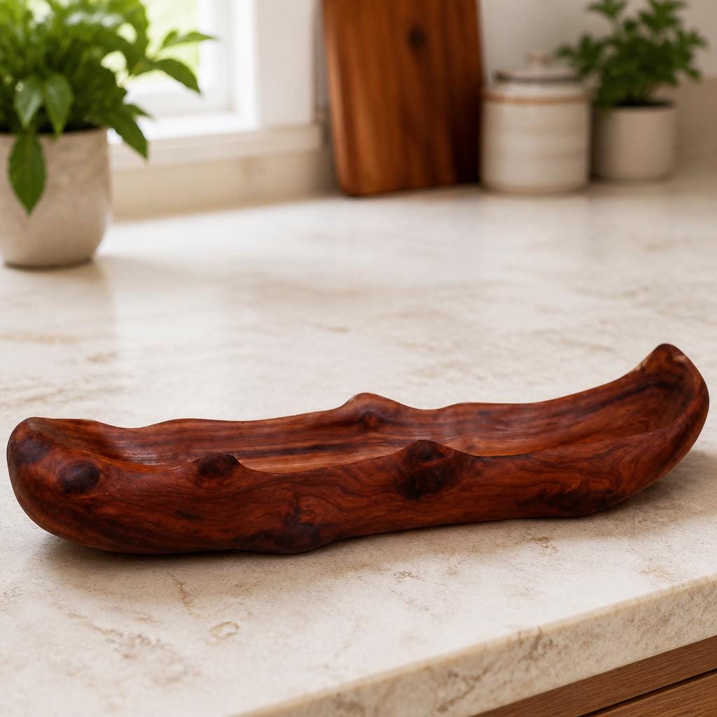 Russian Olive Wood Rustic Bowl