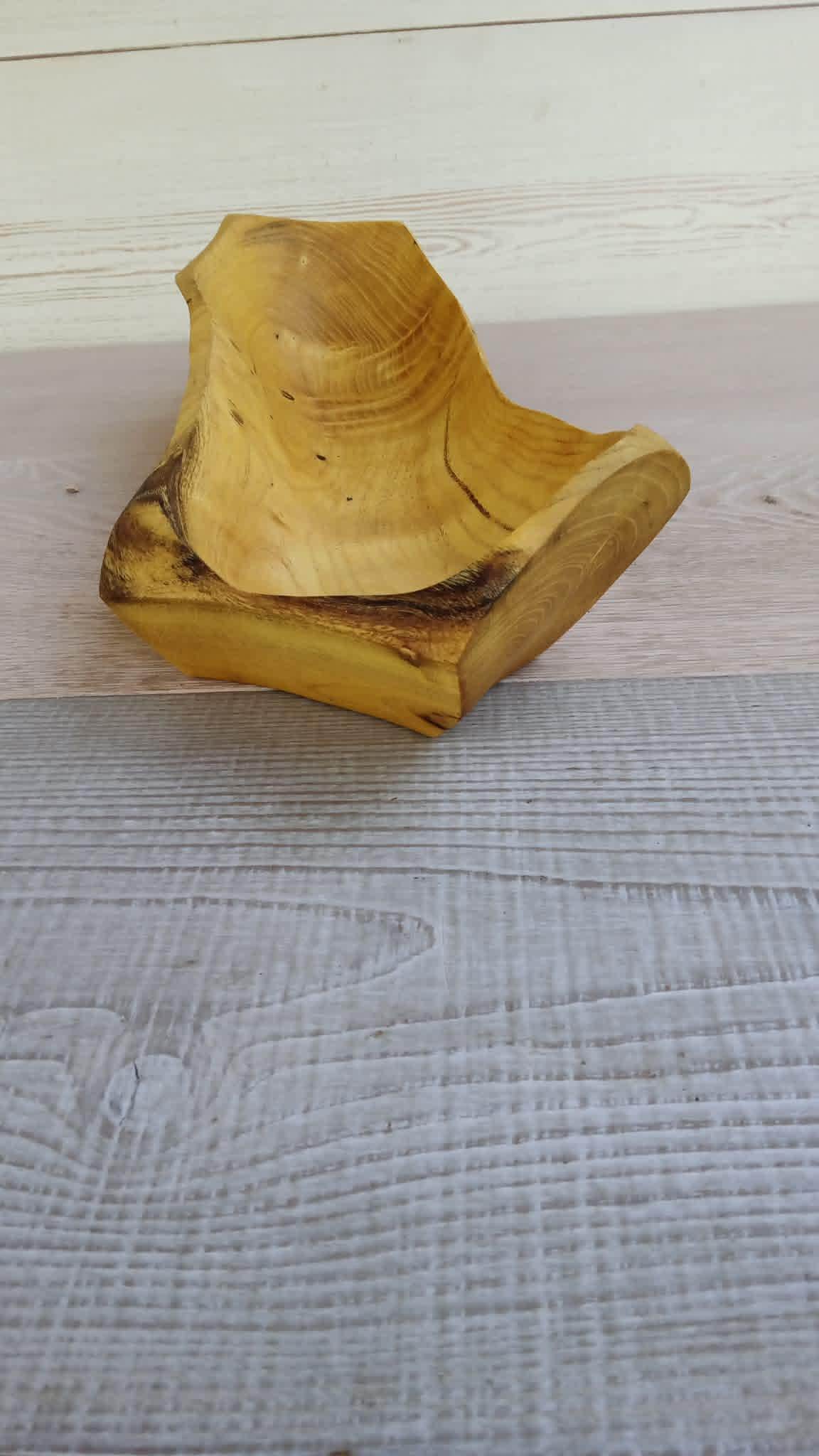 Handcarved Mulberry Wood Bowl: Wooden Scullpture, Rustic Decor — image 5