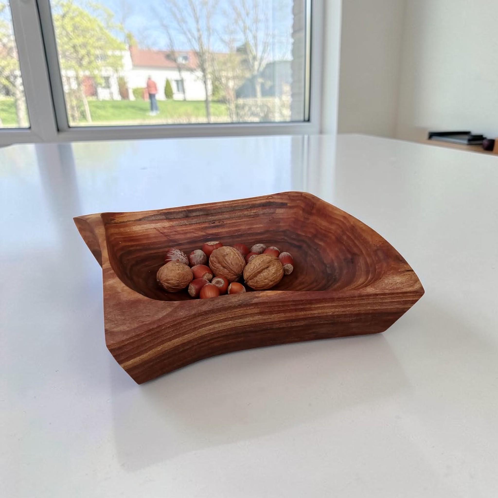 Wooden Bowls, Trinket Dish, Handmade Pear and Olive Wood Bowl — image 8