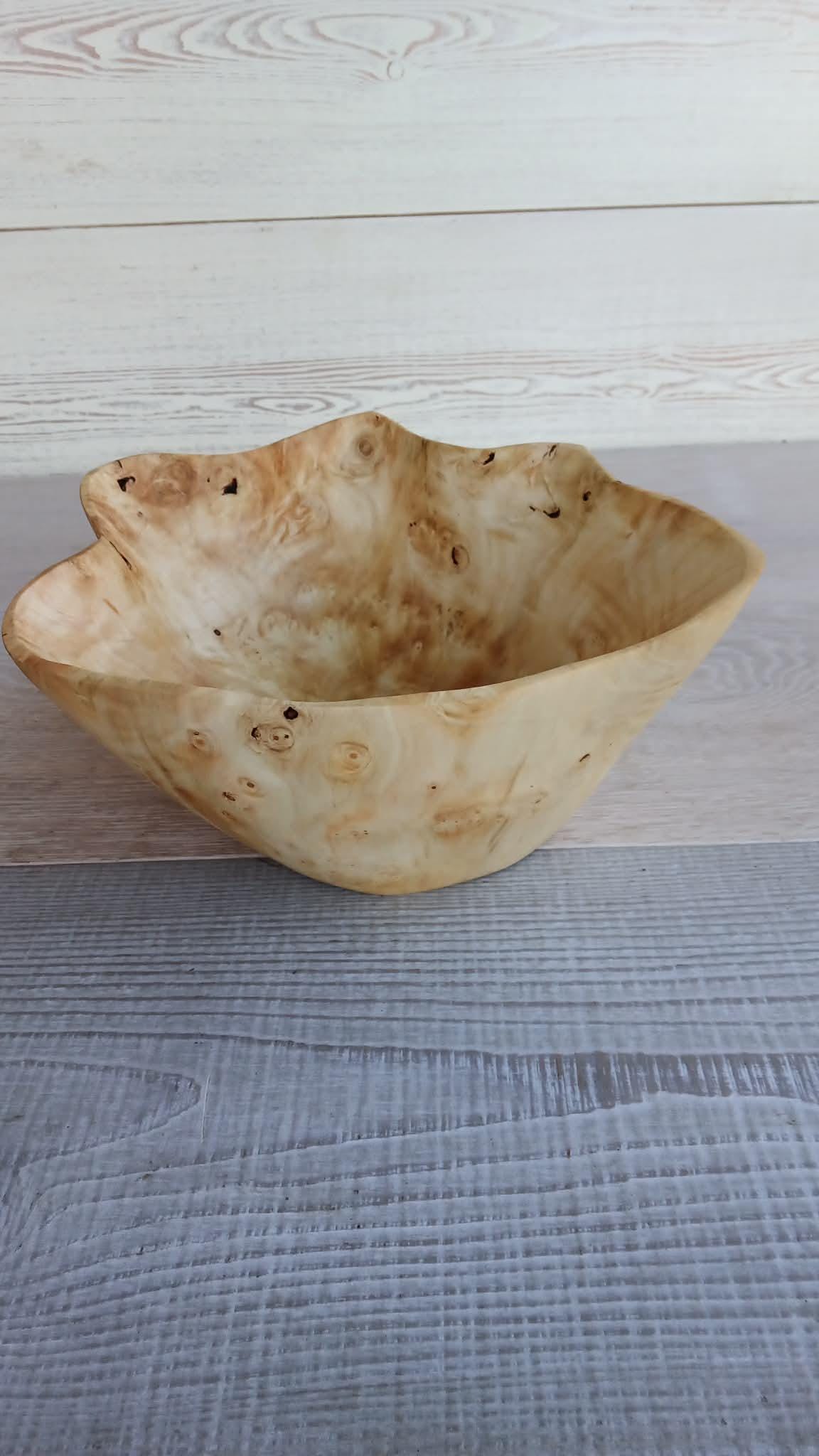 Handcarved American Maple Wood Bowls, Rustic Wooden Bowl — image 8