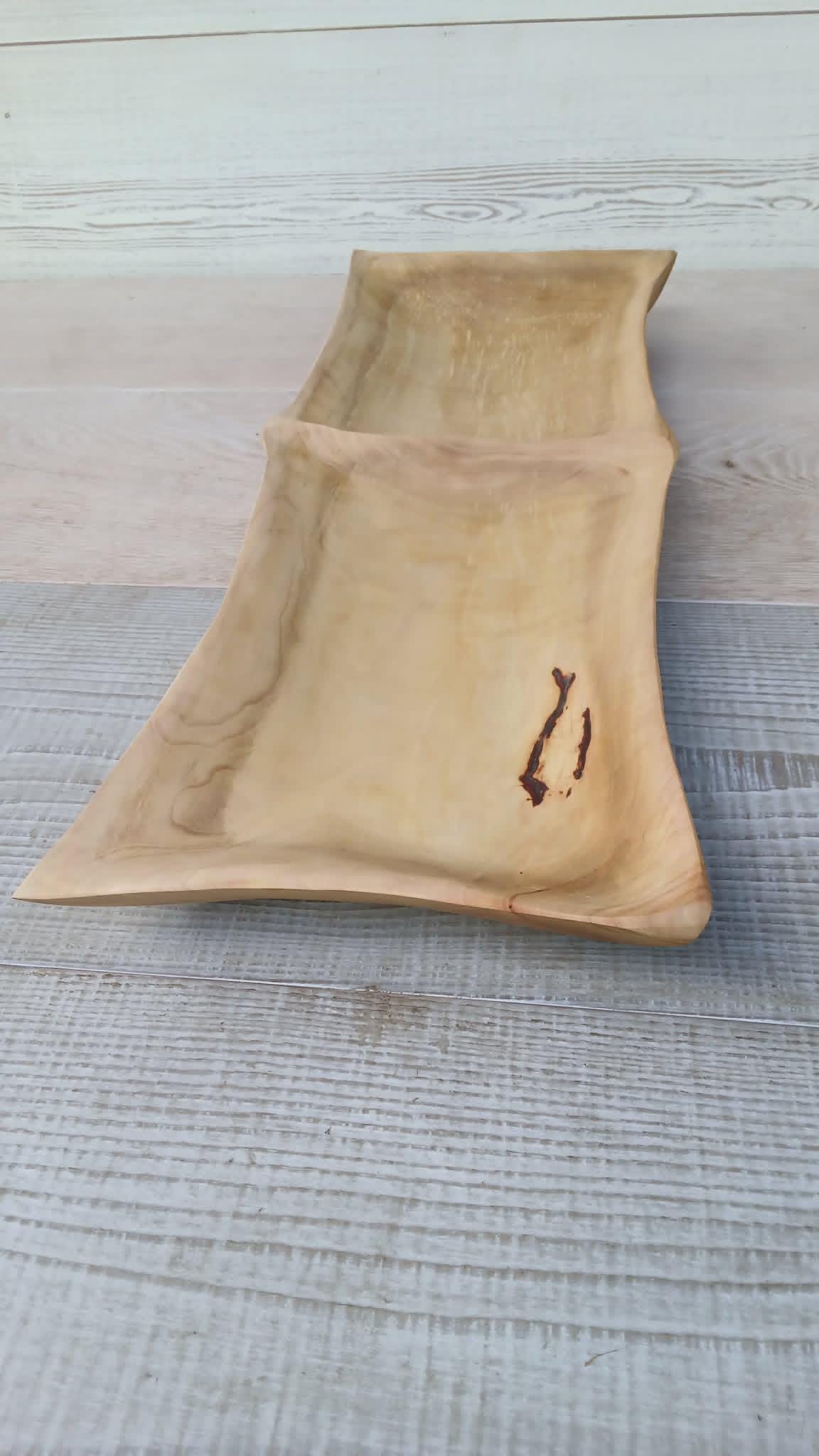 Hand Carved Pear Wood Bowl: Rustic Salad, Fruit, Eco-Friendly Wooden Bowl — image 6