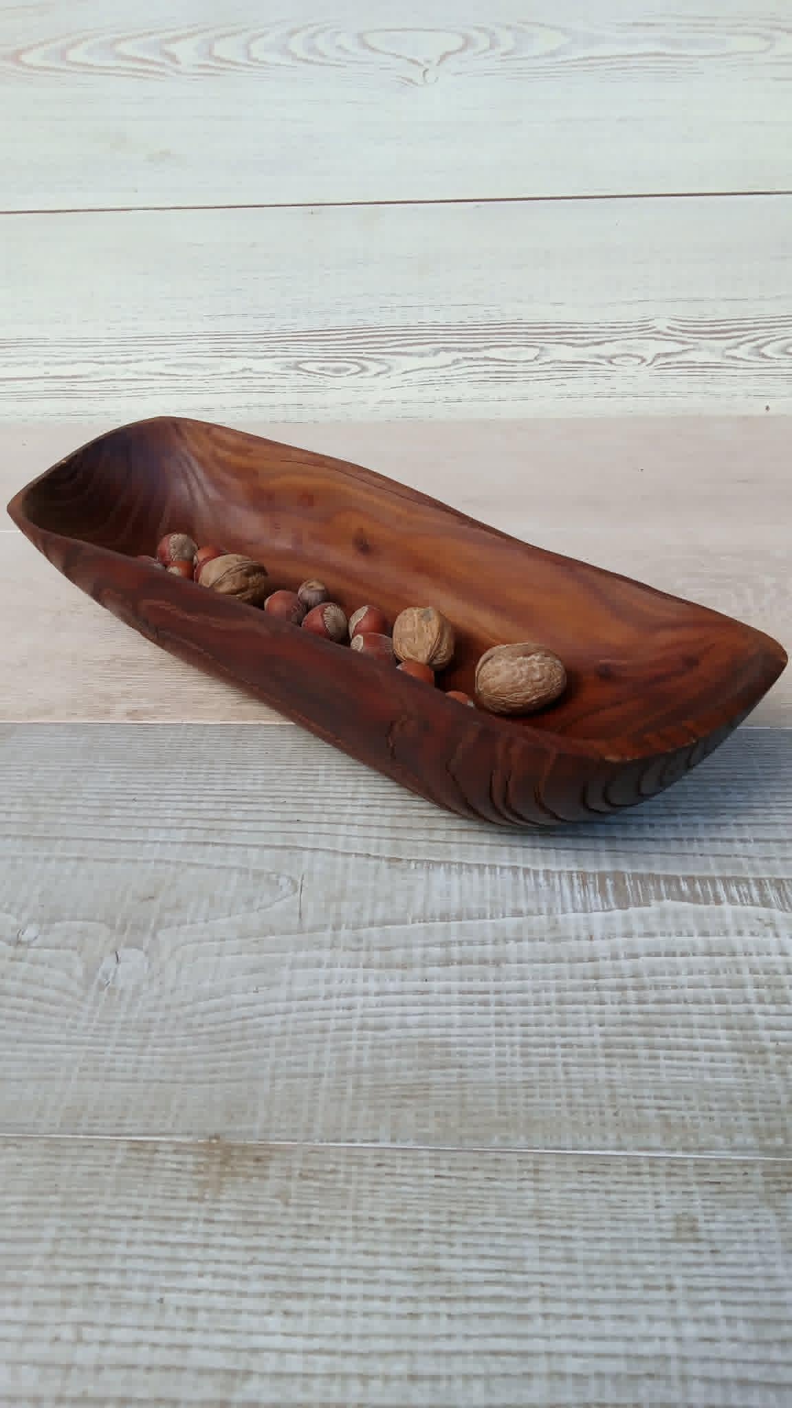 Handmade russian Olive Wood Bowl: Wooden Sculpture, Rustic Decor — image 9