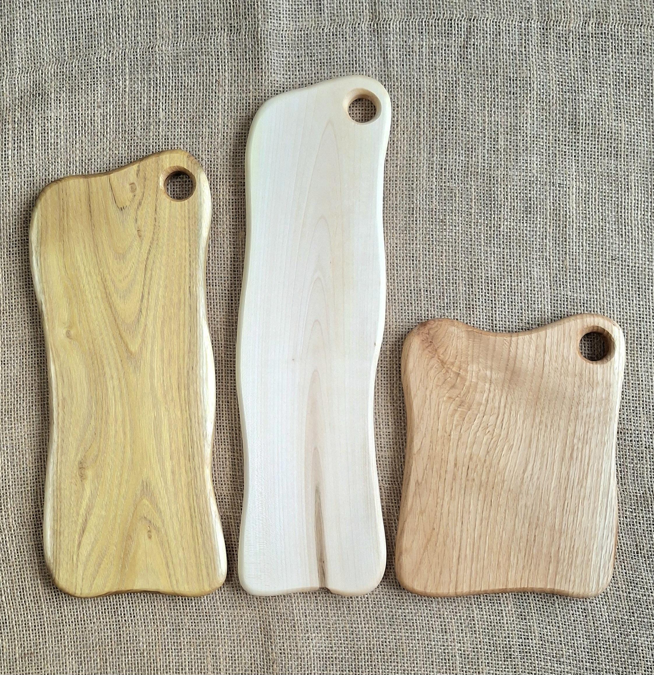 Set of 3 Handmade Wooden Chopping Boards: Oak, Walnut, Acacia Serving Platters — image 4