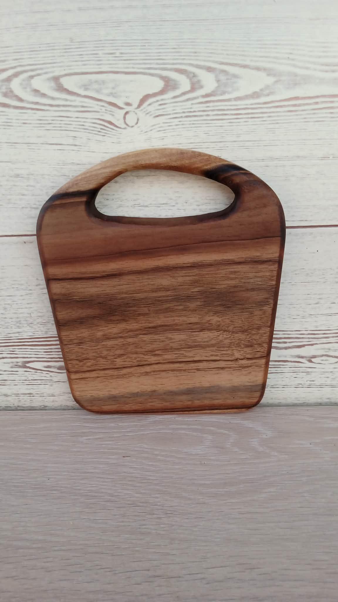 Handmade Walnut Wooden Chopping Board: Rustic Cutting Cheese Board — image 4