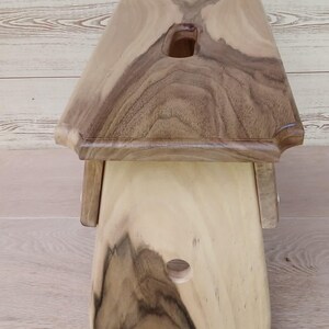 Handmade Walnut Milking Stool: Rustic Garden Step Stool image 16