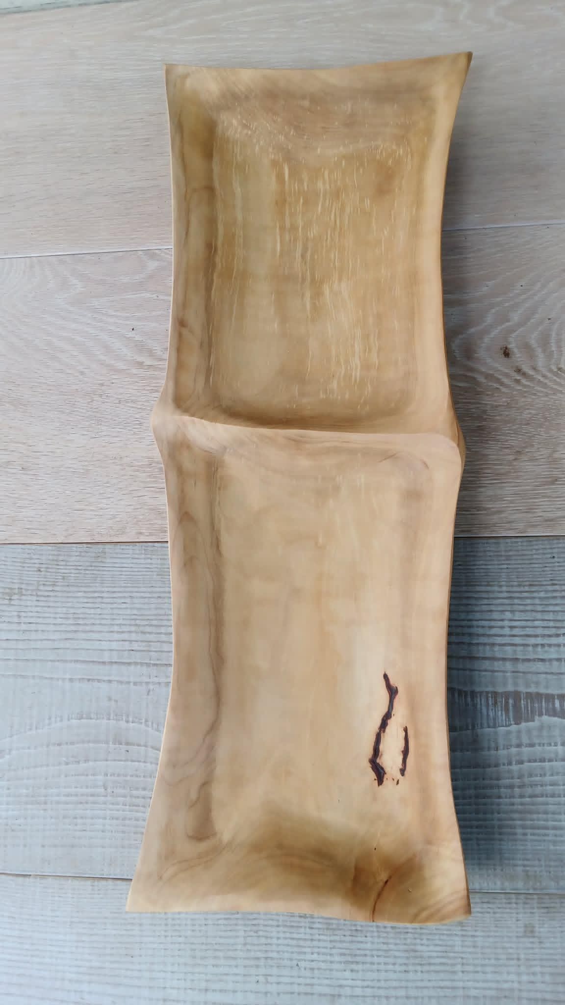 Hand Carved Pear Wood Bowl: Rustic Salad, Fruit, Eco-Friendly Wooden Bowl — image 2