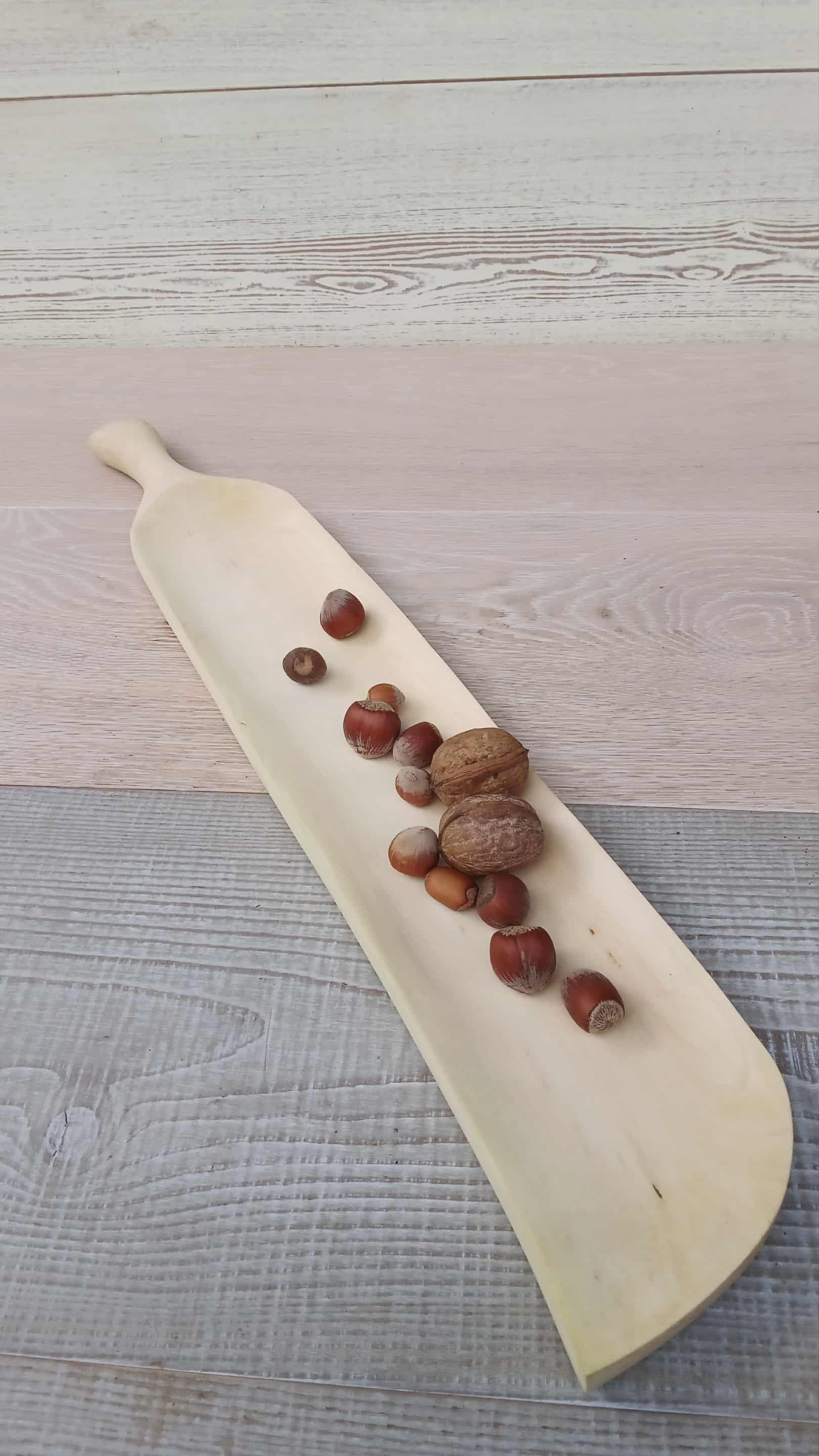 Handmade Wood Bread Serving Board | Baguette Cutting & Serving Trey from Walnut, Maple — image 6