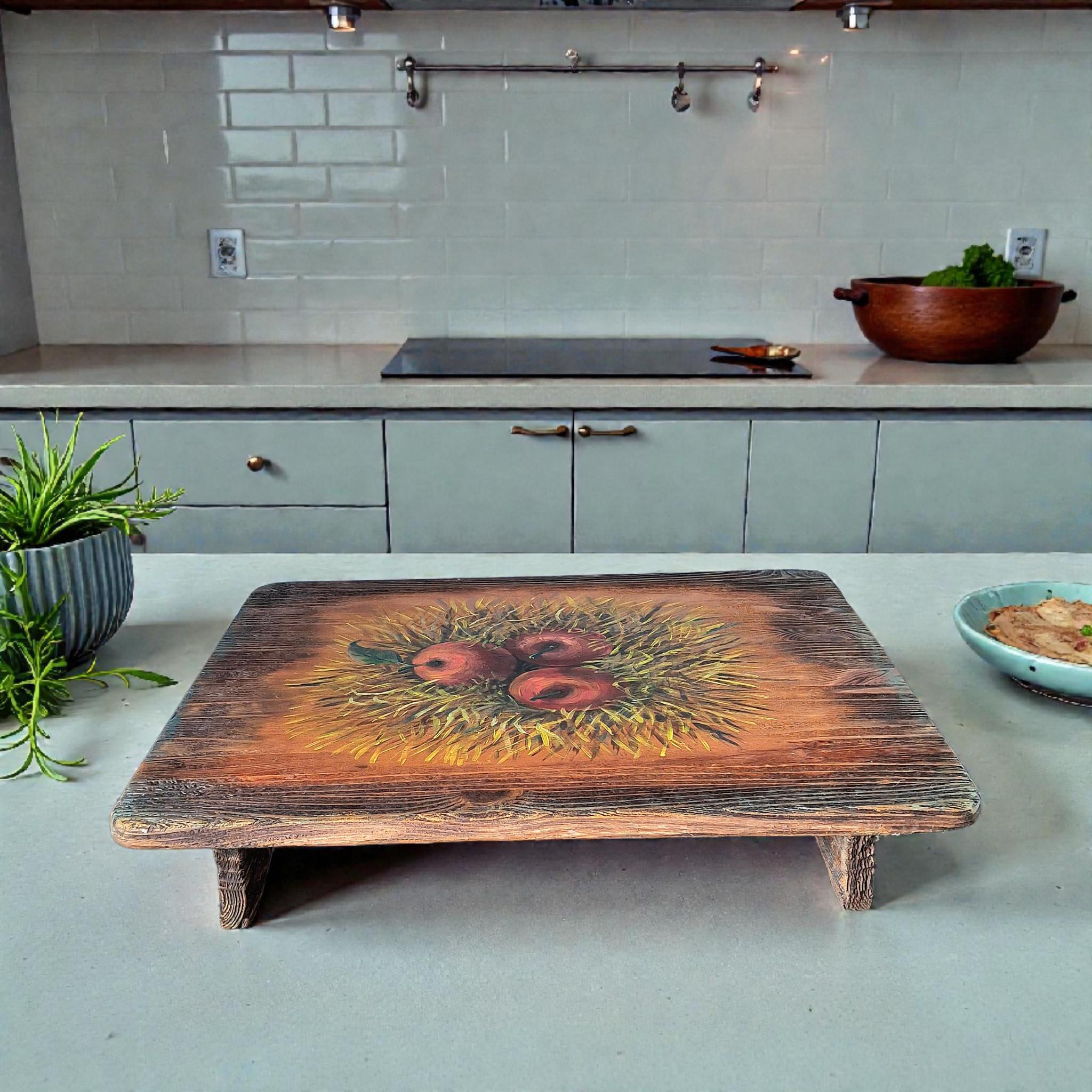 HandmadeTtray with brush-texturing and Hand-Painting: Rustic Farmhouse Decor — image 3